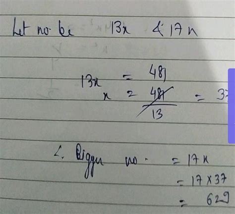 Problems based on ratiosThe ratio between two numbers is 13 :17. If the ...