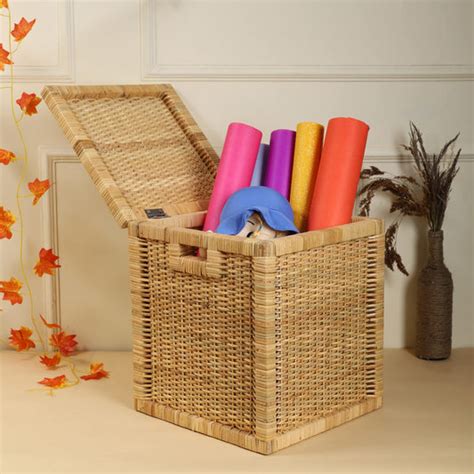 Wicker baskets With Lid – Akway