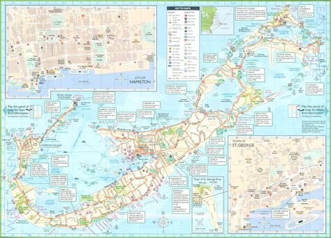 Large detailed tourist map of Bermuda