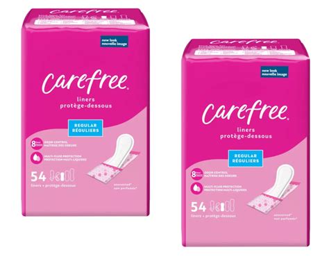 Carefree Panty Liners Regular Liners Wrapped, 54 Count (2 Pack ...