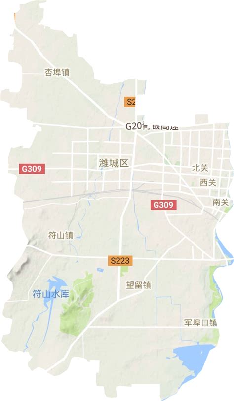 潍城区高清地形地图