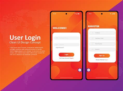 App login screen Images - Free Download on Freepik