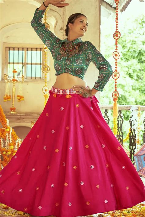 Pink Navratri Chaniya Choli Online In Ahmedabad - Anaya Designer Studio