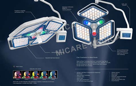 Ціни на ліхтарі MICARE MAX LED E700L для операційних з одним куполом ...