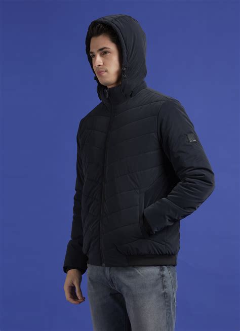 Navy Full Sleeve Hooded Jacket | Pepe Jeans India