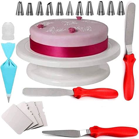 Buy MARGI ENTERPRISE Cake Combo - Turntable, Icing Spatulas, 12-Piece ...