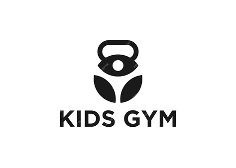 Kids fitness logo design vector illustration | Premium Vector