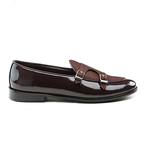 The Brat Army Oban Brown Patent Double Monk Slip Ons – THE BRAT ARMY