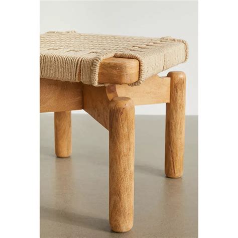 Wooden Stool — Aura ( woven ). Buy furniture at Evolvekart – Evolvekart®
