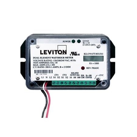 Leviton VOLTAGE OR CURRENT METERS MM SM 3W 1.0 KWH 7B201-H01 | Zoro