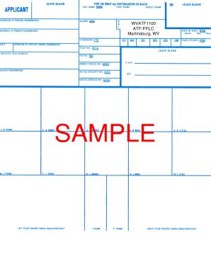 1999 Form FBI FD-258 Fill Online, Printable, Fillable, Blank - pdfFiller