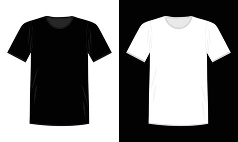 White and black t-shirt mockup. Sport blank shirt template, men and ...