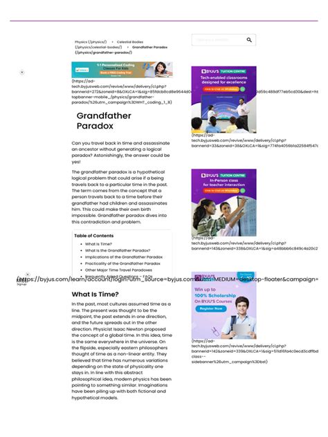 Grandfather Paradox - Time Travel, Bootstrap para | Download Free PDF ...