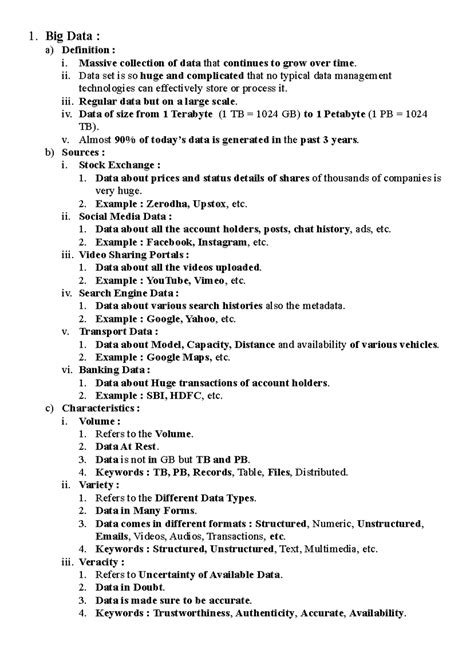 BDA Module 1 Introduction To Big Data And Hadoop - 1. Big Data : a ...