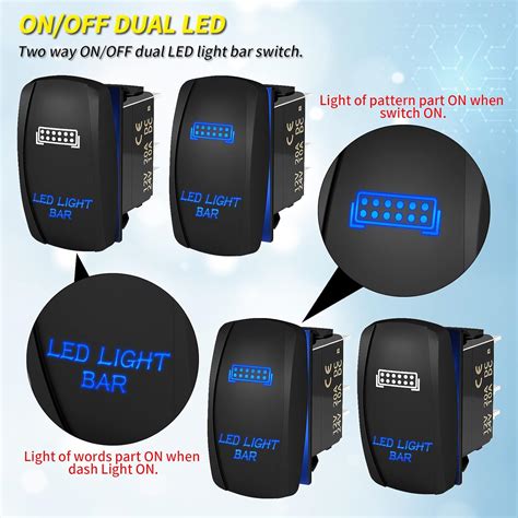 Joinfworld LED Light Bar Switch ON/Off 5 Pin Laser Marine India | Ubuy