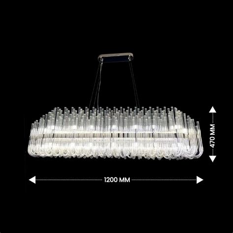 Linear Acrylic Tube Bar Chandelier – Light Art Studio | Crafting Spaces ...