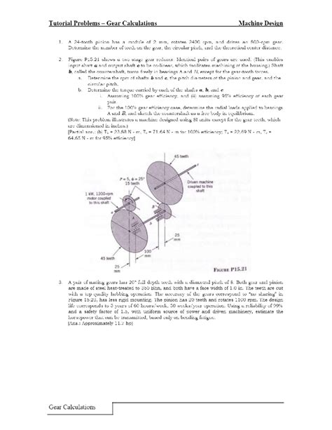 Tutorial 3 - Gear Calculations TOAZ - Engineering Mechanics - Studocu
