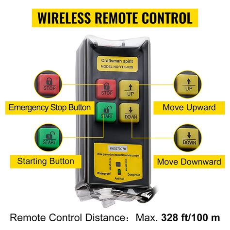 Buy VEVOR Electric Hoist, 2200 lbs Electric Winch, Electric Lift with ...