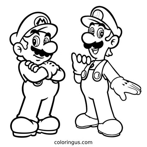 Luigi Super Mario Coloring Page (Free Printable PDF)