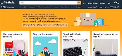 Amazon India suspends deliveries as Covid-19 disrupts supply chains