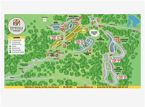 Temecula, California Campground Map | Temecula KOA at Vail Lake