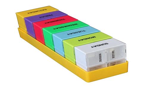 Store2508 Medicine Pill Organiser for 7 Days & Zippered EVA Hard Case ...