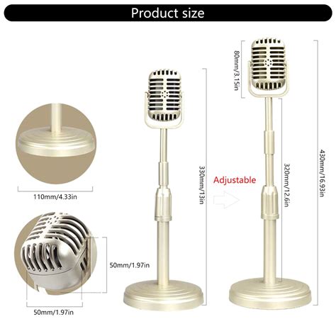 Antique Theme False Microphone Model Simulation Old-Fashioned Faux Mic ...