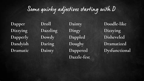 133 Dynamic Adjectives For D: Expand Your Vocabulary