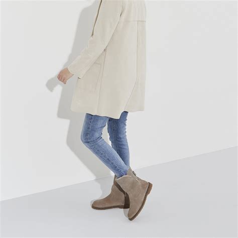 Uppsala Shearling Suede Leather Gray Taupe | BIRKENSTOCK