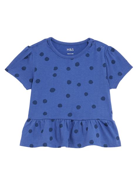 Buy Pure Cotton Spot T-Shirt at Marks & Spencer