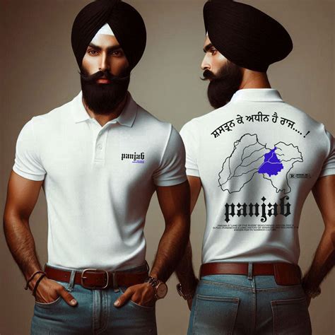 Buy Punjab Printed Collar T Shirt Online for Men India – Punjabi Adda