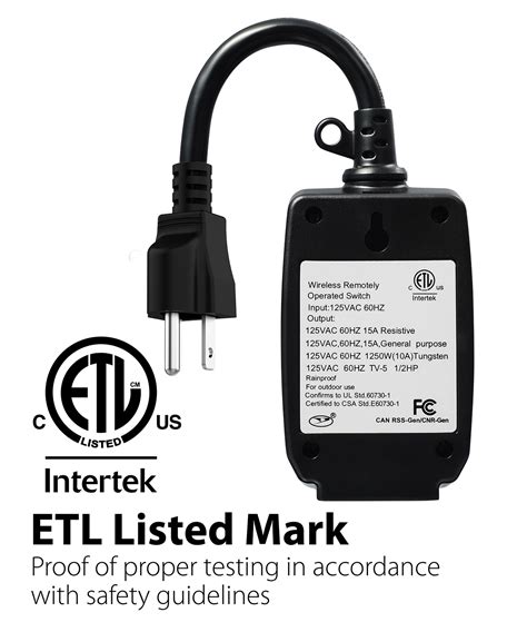 Buy Fosmon Wireless Remote Control Outdoor Electrical Outlet Switch ...