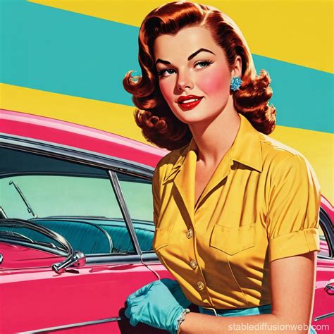 Vintage 50's Editorial Illustration | Stable Diffusion Online