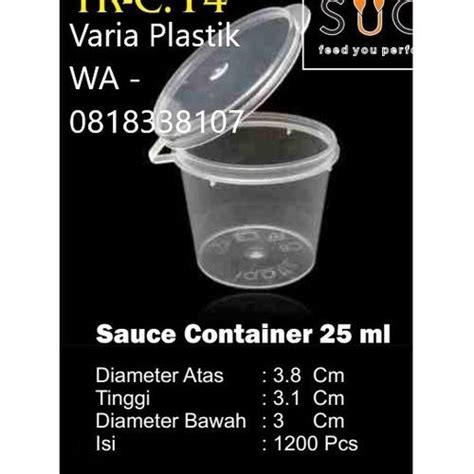 Jual Sauce Container/ Tempat Sambal,Saos Plastik 25 ml/ Cup Sambal ...