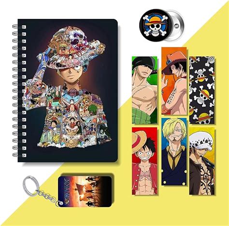 CRAFT MANIACS ONE PIECE LUFFY STRAW HAT ART A5 RULED 160 PAGES DIARY, 6 ...