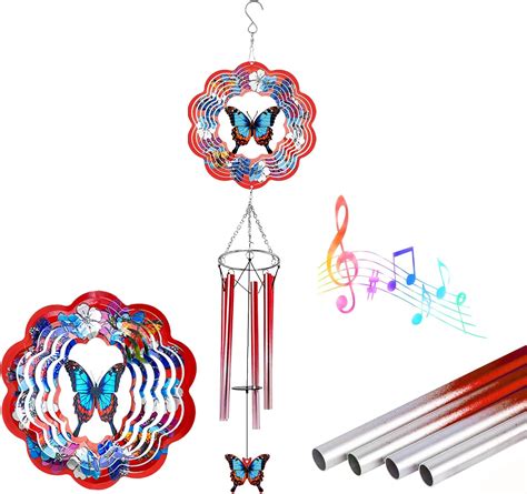 Amazon.com : Wind Chimes for Outside, 3D Butterfly Wind Chimes ...