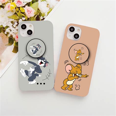 The Tom And Jerry Slim Custom Name Case Cover Wiith Holder – Phone Villa