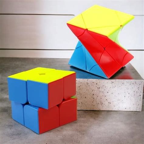 Toys Treasure Combo of 2x2 & Twist 3x3 Stickerless High Speed Cube ...