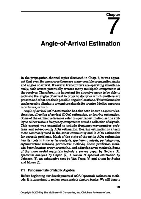 Chapter 6: AOA Estimation in Propagation Channels (UT 3) - Studocu
