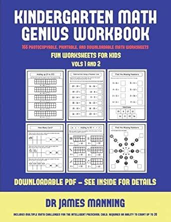 Fun Worksheets for Kids (Kindergarten Math Genius): This book is ...