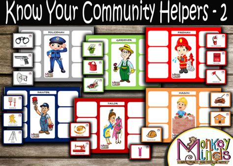 SORTING MATS - KNOW YOUR COMMUNITY HELPERS - 2 – Monkey Minds