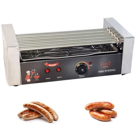 Amazon.com: Electric Hot Dog Roller Machine - 5 Stainless Steel Hot Dog ...