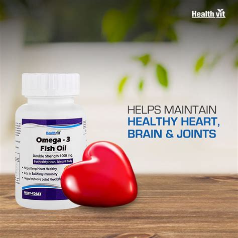 Healthvit Omega-3 Fish Oil 1000 mg, 60 Softgels Price, Uses, Side ...
