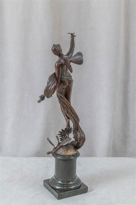 Art Nouveau Nude Fairy on Marble Base, Franz Rosse, German (1858-1900) For Sale at 1stDibs