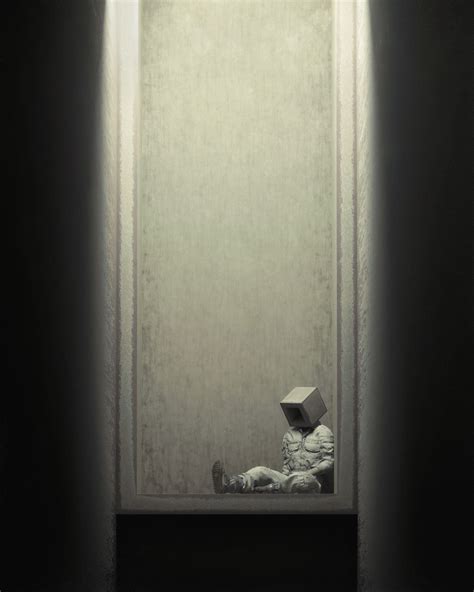 Download wallpaper 3200x4000 man, cube, pose, window, art hd background
