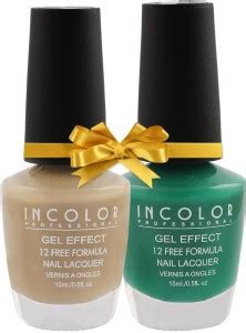 INCOLOR Gel Effec Matte Nail Enamel Combo 18 Pack of 02 (97-34 ...