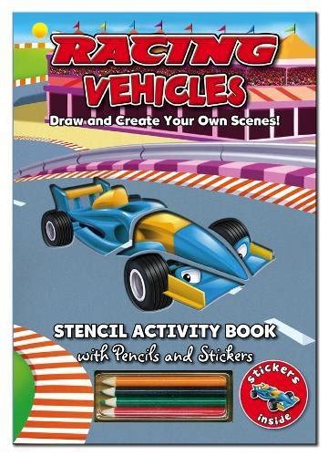 Buy Activity Stencil Books - Racing Cars: Colouring & Activity Book ...