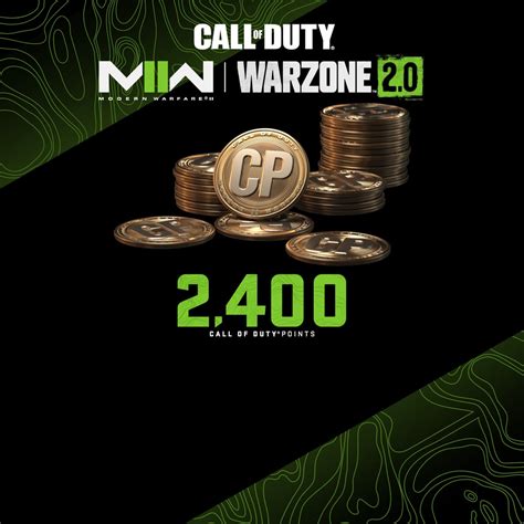 2,400 Modern Warfare® II or Call of Duty®: Warzone™ 2.0 Points