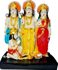 Vaah IDOL Ram Darbar / Ram Sita Laxman & Hanuman Statue Decorative ...