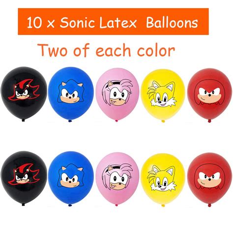 Sonic Hedgehog Birthday Supplies, Sonic Foil Latex Balloons Party ...